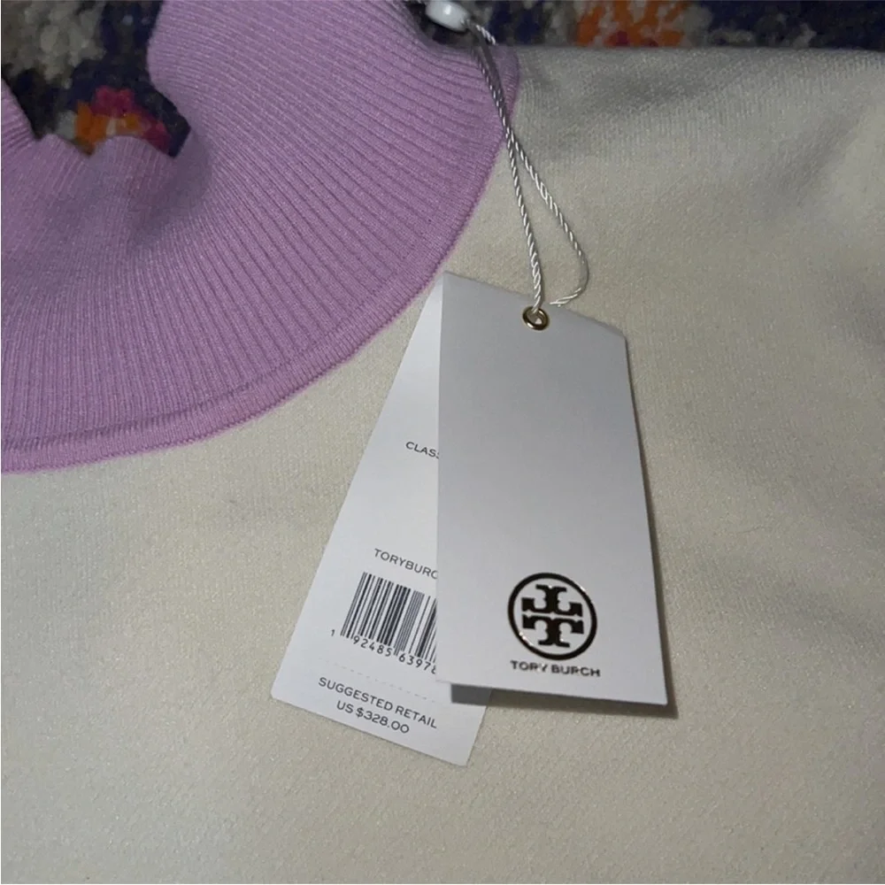 NWT Tory Burch Color-Block Turtleneck XL - Picture 9 of 10